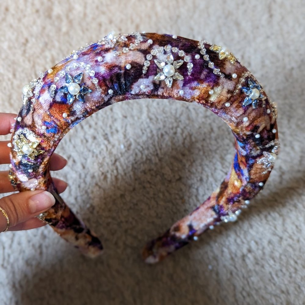 Imitation pearl padded headband deepa gurnani - Picture 4 of 5